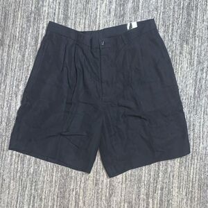Brand New J. Ferrar Men's Size 34 Black Flat Pleated Front Shorts Rayon‎ Blend